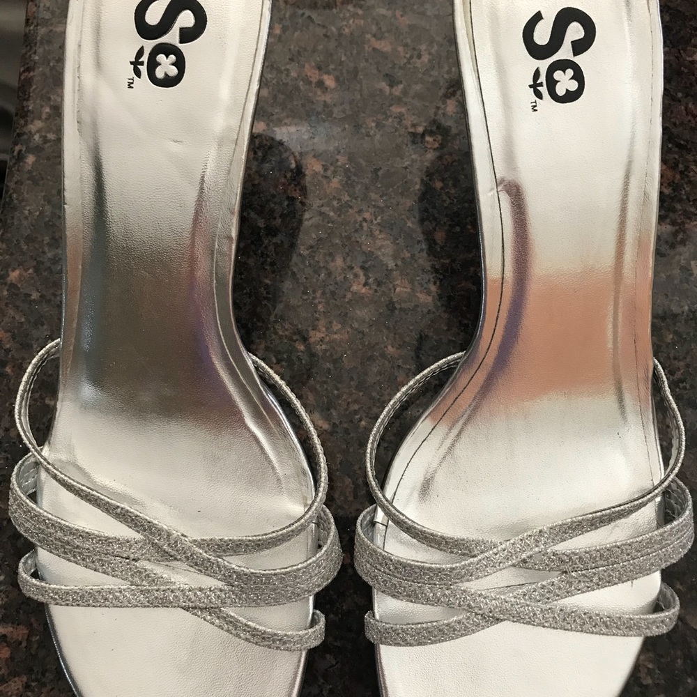 Silver Sparkle Sandals
